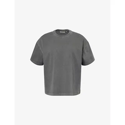Carhartt Omens Black Torion Logo-print Cotton T-shirt In Gray