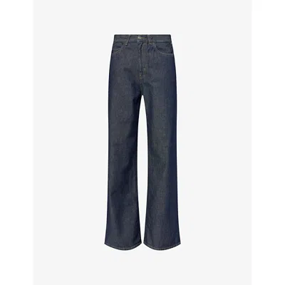 Carhartt Omens Blue / Rinsed Jane Relaxed-fit Wide-leg Denim Jeans