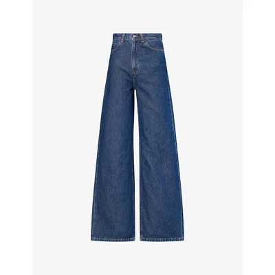 Carhartt Omens Blue / Stone Washed Jane Relaxed-fit Wide-leg Denim Jeans