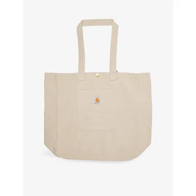 Carhartt Omens Fleur De Sel Bayfield Cotton Tote Bag In Sand