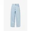Carhartt Ip Womens Brandon Wide-leg Denim Jeans Blue In Blue