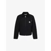 Carhartt Omens Black Detroit Regular-fit Cotton-canvas Jacket Xs In Black