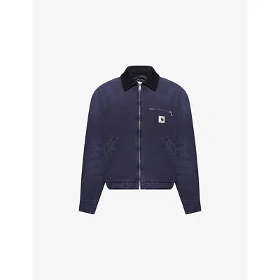 Carhartt Ip Womens Og Detroit Padded Cotton Jacket Dark Navy Black In Blue