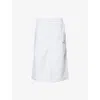 Carhartt Ip Womens Ash Heather W' American Script Cotton-jersey Midi Sweat Skirt In Ash Heather