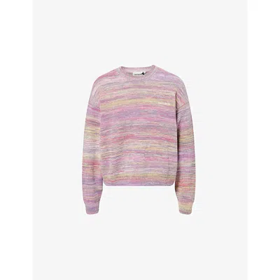 Carhartt Omens  Wip Keenan Round-neck Cotton Jumper In Purple