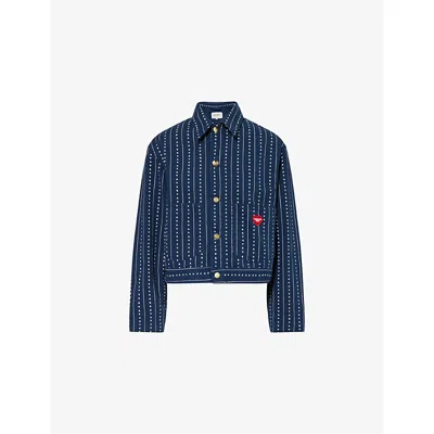 Carhartt Drewe Jacket In Heart Pinstripe