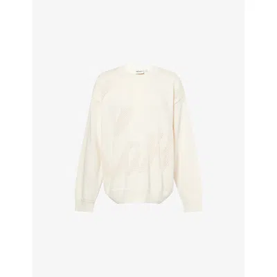 Carhartt Omens Natural Perla Relaxed-fit Cotton-knit Jumper In Beige