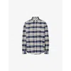 Carhartt Omens  Wip W Long-sleeve Tarbell Check Cotton Shirt In Navy Check