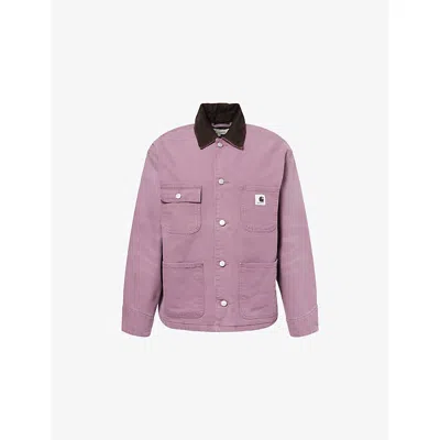 CARHARTT OMENS PHLOX TOBACCO OG MICHIGAN CORDUROY-COLLAR COTTON JACKET