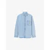 Carhartt Omens Rylan Stripe, Blue Rylan Striped Denim Shirt In Blue