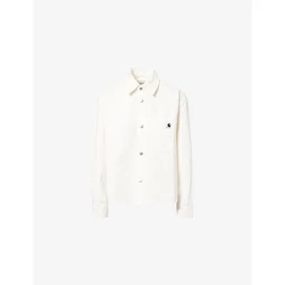 Carhartt Omens Wax Georgia Oversize Cotton-canvas Overshirt In Neutral