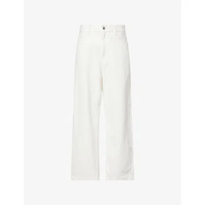 Carhartt Omens White Brandon Wide-leg Denim Jeans Xs