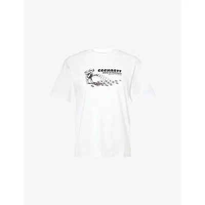 Carhartt Omens White Bumper Sticker Short-sleeve Cotton T-shirt