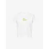 Carhartt Omens White / Fandoghi Psshh Logo-embroidered Cotton T-shirt In White