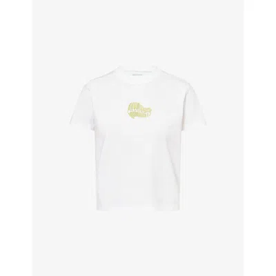 Carhartt Omens White / Fandoghi Psshh Logo-embroidered Cotton T-shirt