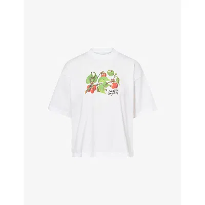 Carhartt Omens White Graphic-print Cotton T-shirt