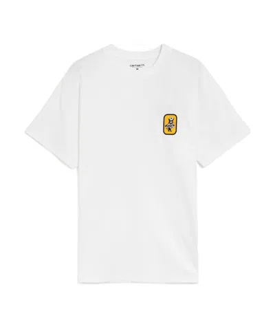 Carhartt Open-necked Black Shirt In White