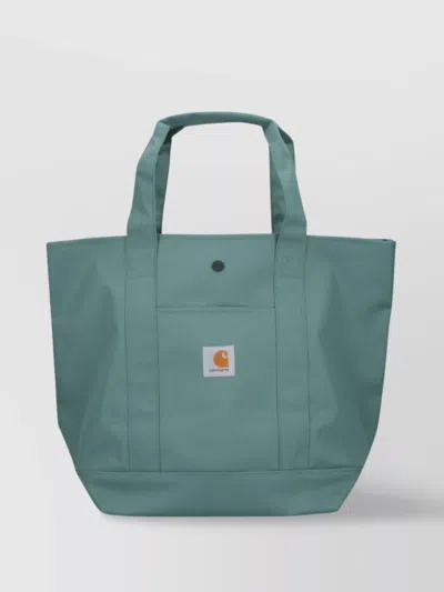 Carhartt Open Top Tote Bag With Convenient Handles In Blue