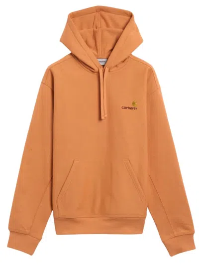 Carhartt Orange Embroidery Logo Hoodie