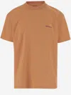 Carhartt Orange Logo T-shirt In Brown