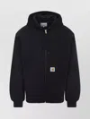 Carhartt Organic Cotton Hooded Blazer Kangaroo Pockets In Black
