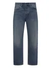 Carhartt Wip Mid-rise Organic Cotton Trousers In Blue