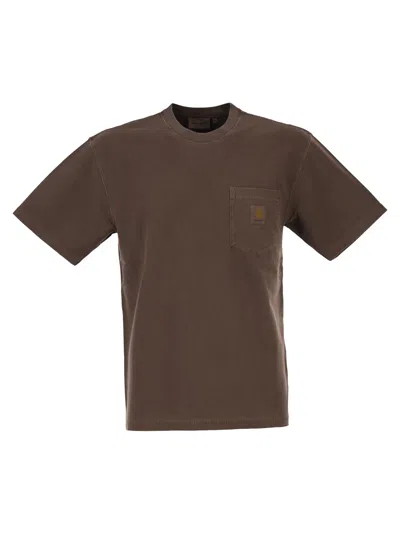 Carhartt Wip Organic Cotton Pocket T-shirt In Brown