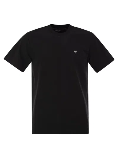 Carhartt Organic Cotton Single Jersey Crew Neck T-shirt With Heart Logo In Black
