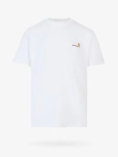 Carhartt Organic Cotton T-shirt With Frontal Logo In White