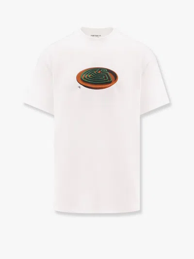 Carhartt Organic Cotton T-shirt With Spiral Logo In Xx White