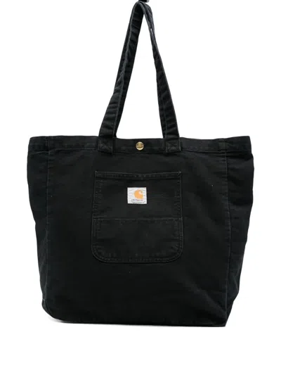 Carhartt Organic Cotton Tote Bag In Black