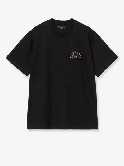 Carhartt Arch Logo Cotton Logo Crewneck T-shirt In Black