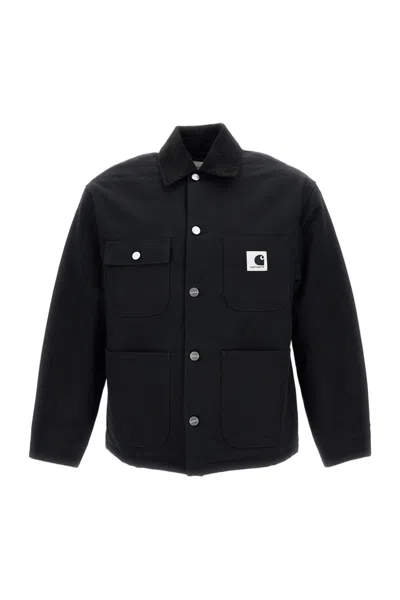 Carhartt Original Loose Fit Dearborn Canvas Jacket With Adjustable Cuffs In Black
