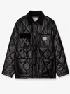 Carhartt Oscar Chore Liner Quilted Nylon Jacket In Black