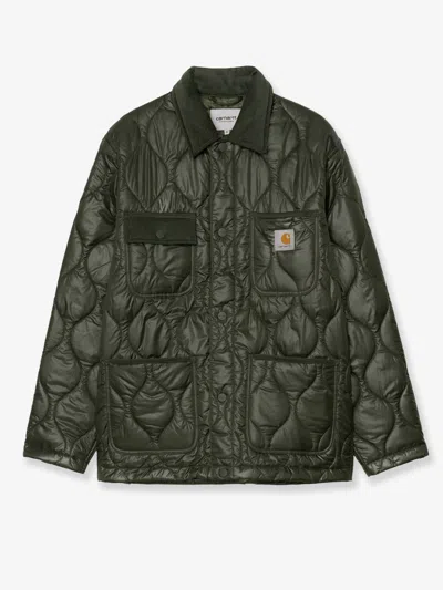 Carhartt Oscar Chore Liner Quilted Nylon Jacket In Green