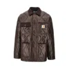 Carhartt 'oscar Chore' Quilted Liner Jacket In Red
