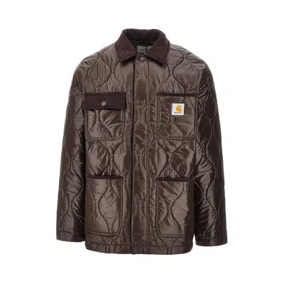 Carhartt 'oscar Chore' Quilted Liner Jacket In Red