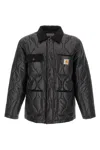 Carhartt Oscar Chore Liner Quilted Nylon Jacket In Black