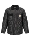 Carhartt Oscar Chore Liner Quilted Nylon Jacket In Black