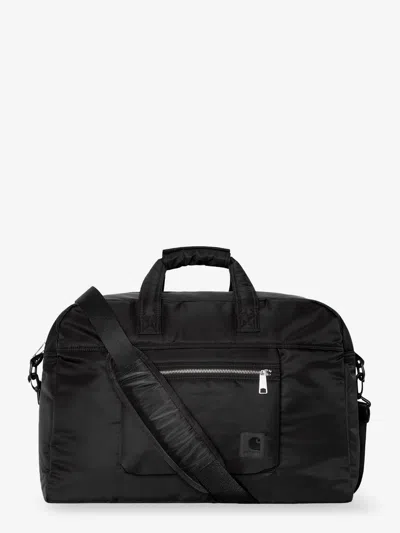 Carhartt Otis Weekend Bag Nylon Shoulder Bag With Tone-on-tone Logo Patch In Black