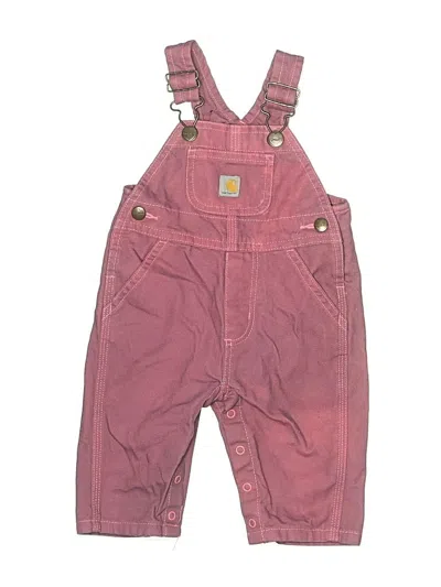 Pre-owned Carhartt Kids' Overalls In Pink