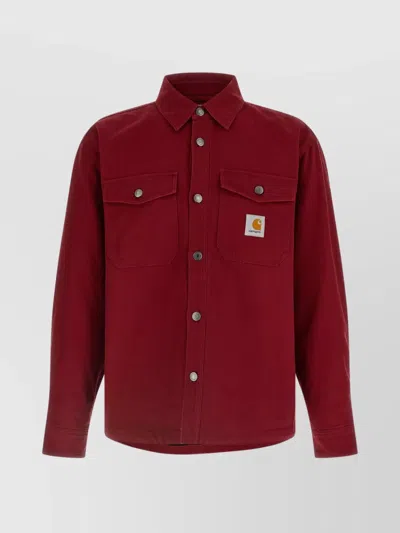 CARHARTT OVERSHIRT WITH BUTTONED CUFFS AND POCKETS