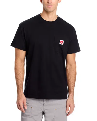 Carhartt Work In Progress Pocket Heart Organic Cotton T-shirt In Black