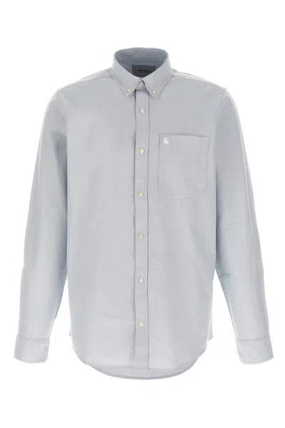 Carhartt Oxford Shirt Shirt And Blouse White In Gray