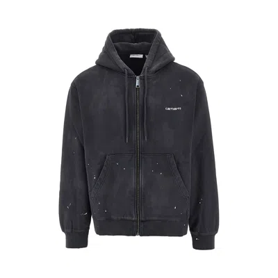 Carhartt Hooded Painter Cotton Sweatshirt With Front Embroidered Logo In Multi
