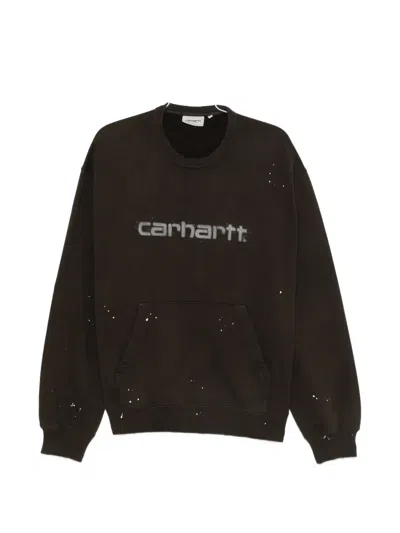 Carhartt Painter Logo-print Cotton Sweatshirt In Brown