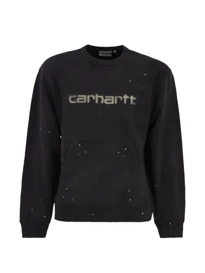 Carhartt Painter Logo-print Sweatshirt In Black