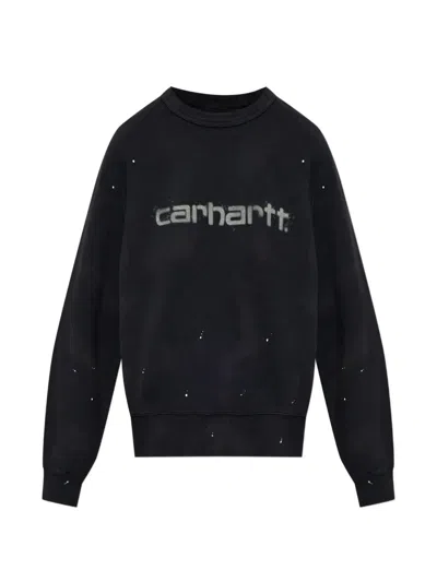 Carhartt Painter Logo-print Sweatshirt In Black