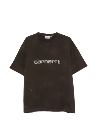 Carhartt Painter Logo-print T-shirt In Brown