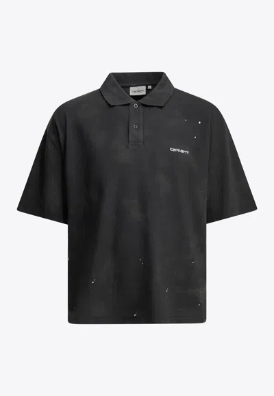 Carhartt Painter Polo T-shirt In Black